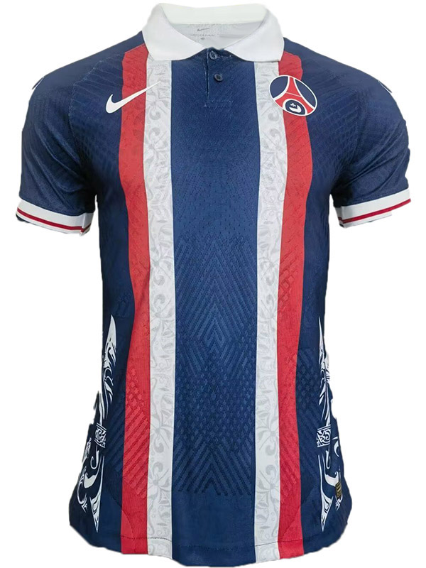 Paris saint germain maillot spécial marine version joueur uniforme de football chemise homme football manches courtes haut de sport t-shirt abricot 2023-2024